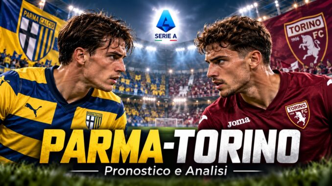Parma–Torino, pronostico e analisi: calciatori faccia a faccia, stemmi delle squadre e logo Serie A.
