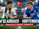 M'gladbach Hoffenheim pronostico Bundesliga, copertina illustrata con i calciatori delle due squadre