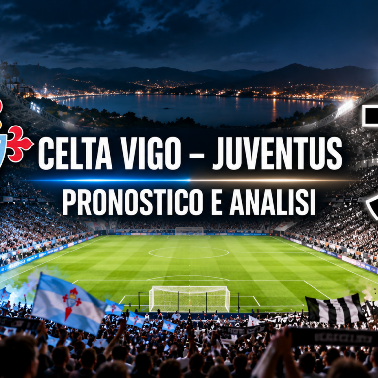 Celta Vigo Juventus pronostico Europa League 15 ottobre 2026, copertina con stemmi e scritta Pronostico e Analisi