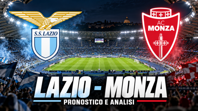 Lazio Monza pronostico e analisi TotoSim 11 ottobre 2026 - Stadio Olimpico di Roma con gli stemmi della Lazio e del Monza