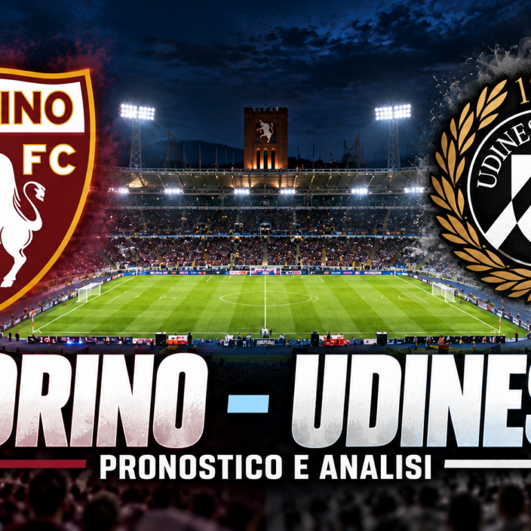 Torino Udinese pronostico 12 ottobre 2026: copertina allo stadio con stemmi Torino FC e Udinese Calcio e scritta pronostico e analisi