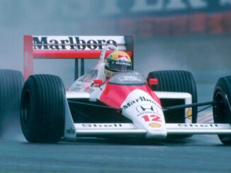 Ayrton Senna al volante della McLaren in Formula 1 nel 1988