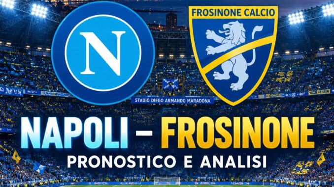 Napoli Frosinone pronostico e analisi TotoSim 10 ottobre 2026 - Stadio Diego Armando Maradona, stemmi Napoli e Frosinone